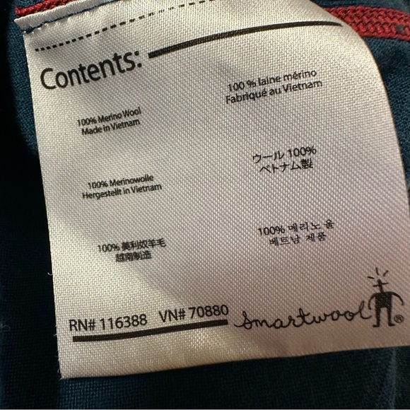 Smartwool Teal Classic Thermal Merino Base Layer 1/4 Zip Pullover - Picture 9 of 11